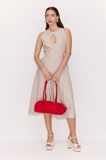 Buttoned Vintage Balloon Dress