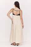Two Tone Poplin Maxi Dress