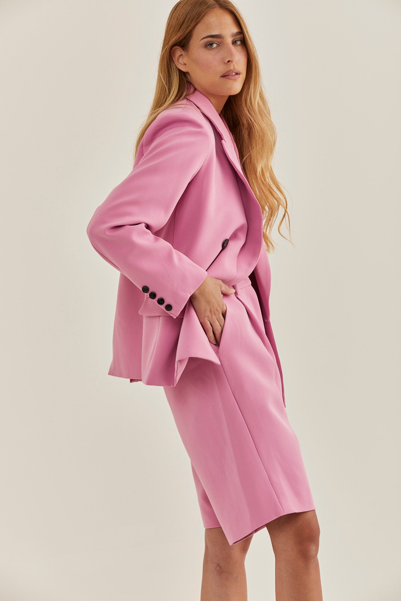 Kylie Pink Suit Pants